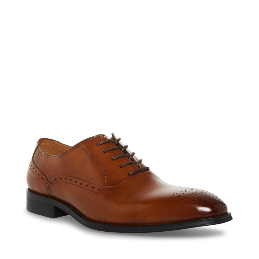 Zapatos Derby Steve Madden Zate Cuero Hombre Marrones | ES WX2896